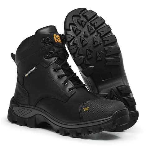 Bota Caterpillar Adventure Couro Leg Timo Preta Shopee Brasil