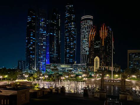 640+ Abu Dhabi Night Skyscraper Tower Stock Photos, Pictures & Royalty ...