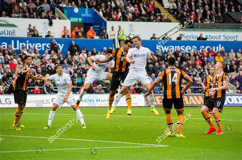 Gylfi Sigurdsson Swansea City Jumps Ball Editorial Stock Photo Stock