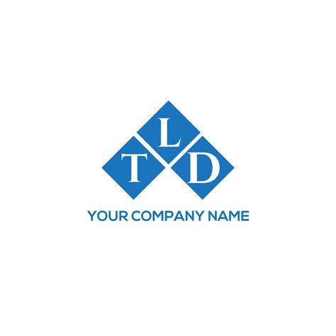 TLD letter logo design on WHITE background. TLD creative initials ...