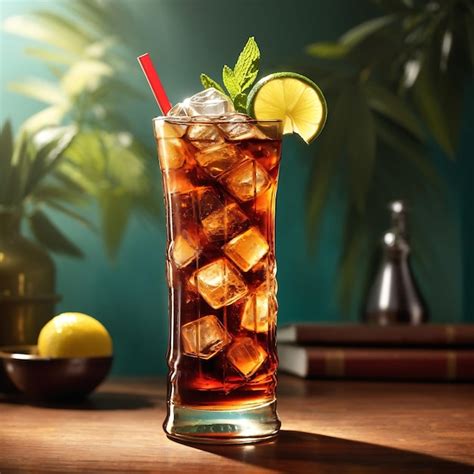 Premium Ai Image Coca Cocktail In A Tall Glass Cuba Liber Refresh