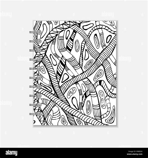 Notebook cover design with handmade snake pattern Stock Vector Image ...