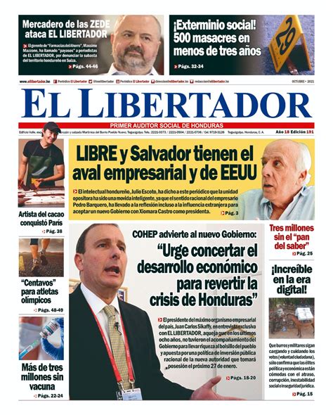 EL LIBERTADOR on Twitter HONDURAS VEA AHORA NUEVA EDICIÓN EL