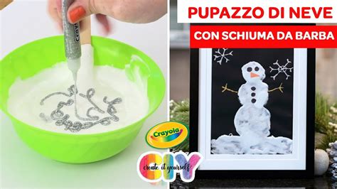 Come Fare Pupazzo Di Neve Con Schiuma Da Barba Lavoretti Per Bambini