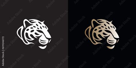 Jaguar logo. Black, white and color formats Stock Vector | Adobe Stock