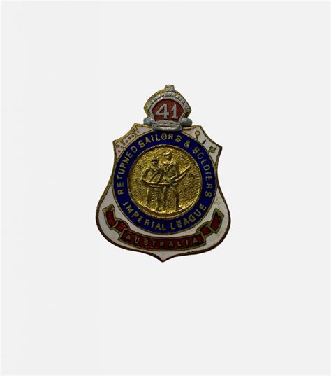 World War 2 RSL Badge with KC - 1941. (A054) | Allied Militaria