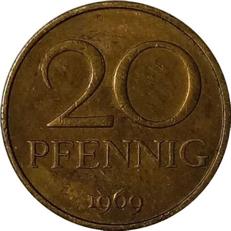 20 Pfennig Alemanha 1969