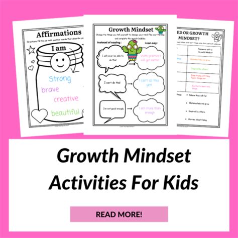 Activities To Foster A Growth Mindset In Kids Learn Grow Aspire