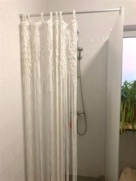 Macrame Shower Curtainmacrame Curtain Dividermacrame Curtain Panel