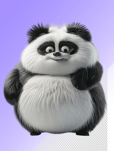 Um Urso Panda Que Tem Um Rosto Preto E Branco PSD Premium