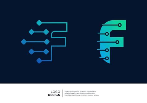 Premium Vector Letter F Tech Logo Design Inspiration