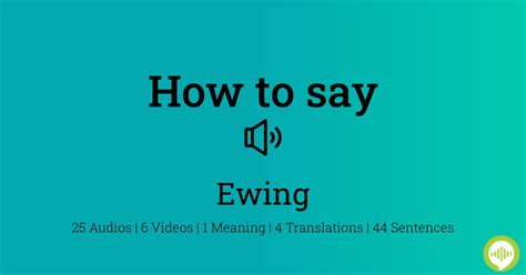 The Art Of Ewing Enunciation