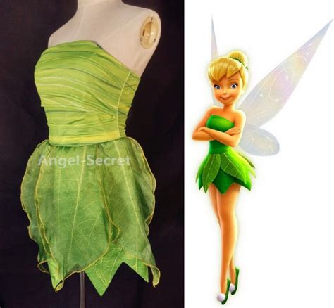 P356 Tinkerbell Costume Women Cosplay Leafy Print Dress · Angel Secret