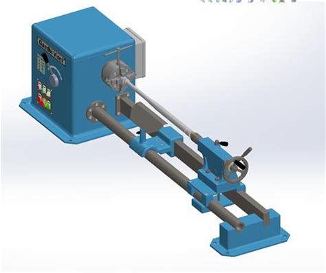 【鸿达】机床 木材车削机床（木材车床）3d模型下载三维模型solidworks模型 制造云 产品模型