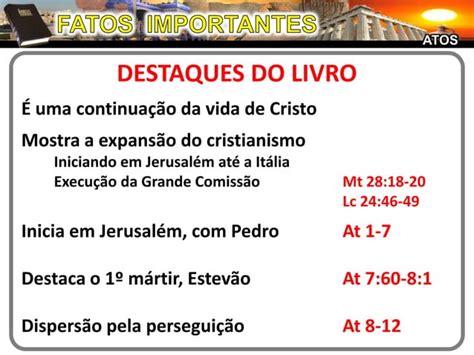 126 Estudo Panoramico Da Biblia Atos Dos Apostolos Parte 1 PPT