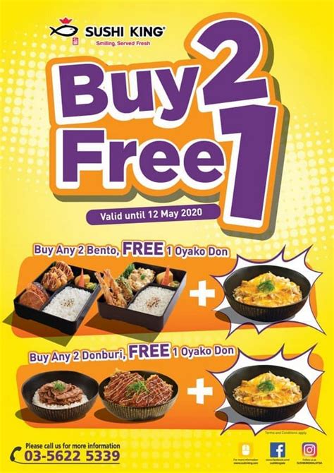 Now Till 12 May 2020 Sushi King Buy 2 Free 1 Promo At 1st Avenue