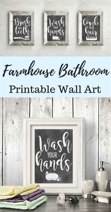 Free Printable Farmhouse Bathroom Signs