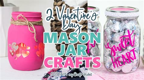 2 Simple Valentine S Day Crafts With Mason Jars Cupid S Crafts Collab