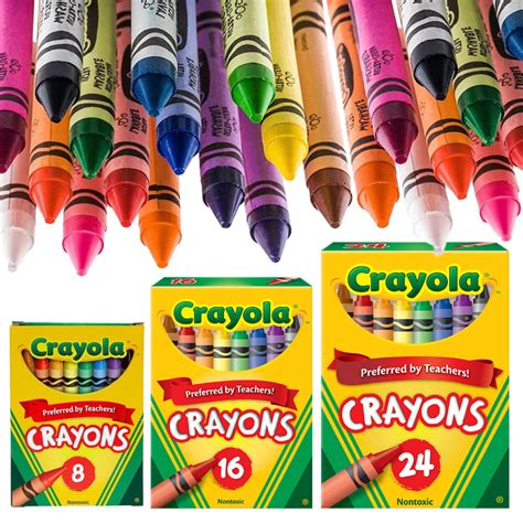 Learn and Play Crayola Crayons 8 Colors 16 Colors 24 Colors Coloring Pencil Arts JVL | Shopee ...