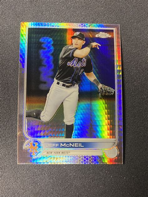 2022 Topps Chrome Baseball Prism Refractor Jeff McNeil 2 New York Mets