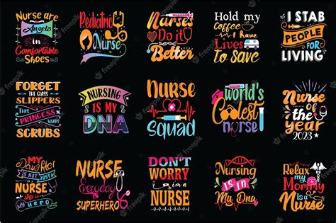 Premium Vector Nurse T Shirt Design Bundle