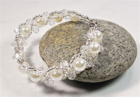 Woven Bracelet Pearl Beaded Bracelets For Women Dainty Etsy