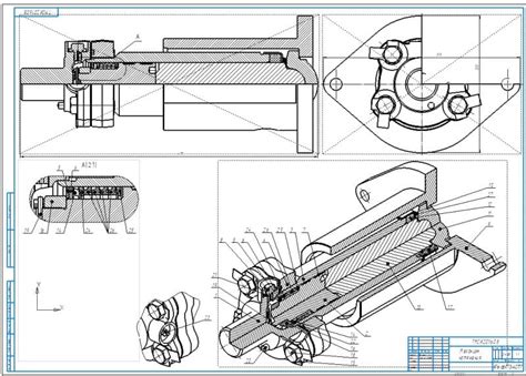 Чертежи механизма натяжения гусеничной цепи трактора