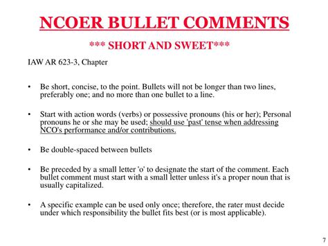 Ncoer Acft Bullets