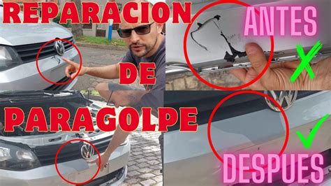 Como Reparar PARAGOLPE O PARACHOQUE PARTIDO Paso A Paso YouTube