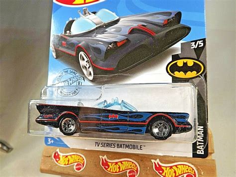 Hot Wheels Batman TV SERIES BATMOBILE Black Blue Flames W Spoke Contemporary