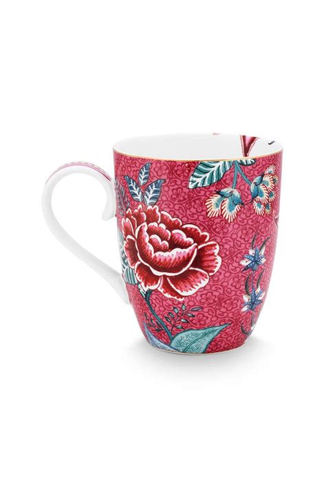 Pip Studio Flower Festival Tasse Gross Dunkelrosa Pip Studio The