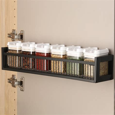 Spice Rack Wall Or Door Mount Black 9600 Organise At The Storage Shop