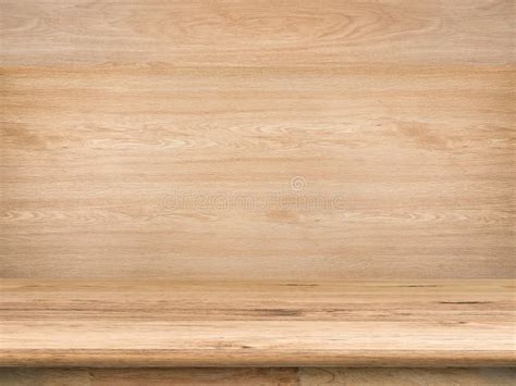 Wooden Countertop Stock Image Image Of Table Wall Background 82834195