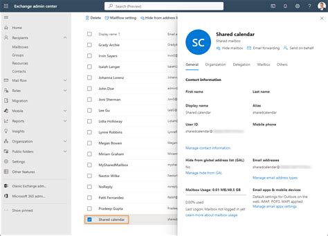 Create Shared Calendar Exchange Admin Center Amelie Marylee