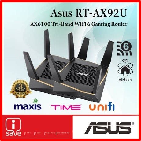 Asus Rt Ax U Pack Pack Ax Tri Band Wifi Mesh Wifi