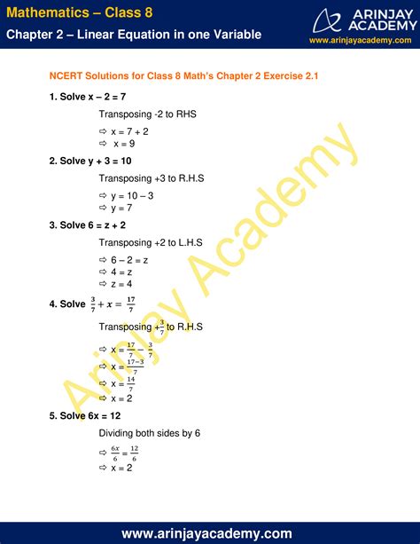 Ncert Solutions For Class Maths Chapter Exercise Archives