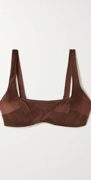 FORM AND FOLD D G The Crop Stretch Satin Bikini Top