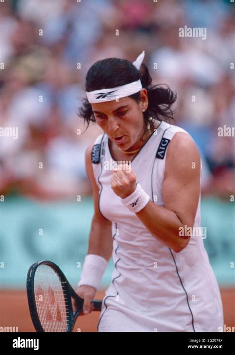 Spanish tennis player Arantxa Sanchez Vicario, Roland Garros, France 1998 Stock Photo - Alamy