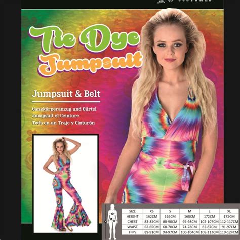 Hippie Tie Dye Jumpsuit Party Costumes Au