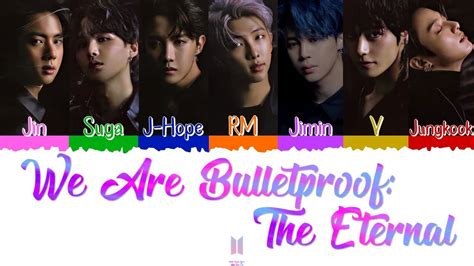 Bts We Are Bulletproof The Eternal Color Coded Lyrics