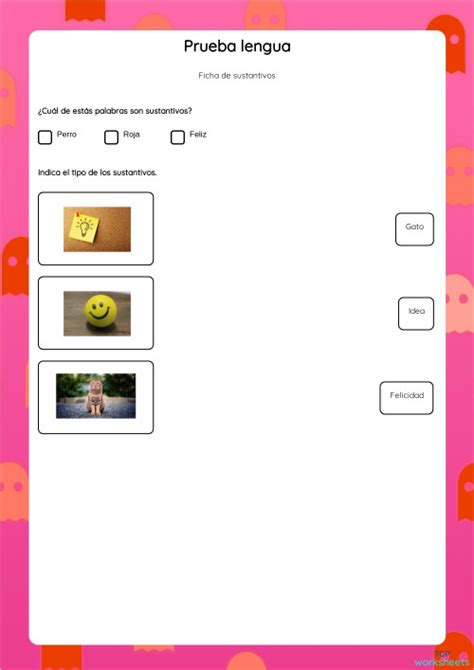 Prueba Lengua Ficha Interactiva Topworksheets