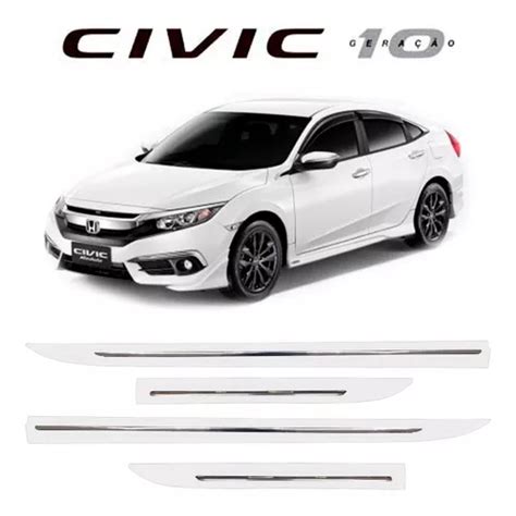 Jogo Friso Lateral New Civic Gera O Branco Estelar