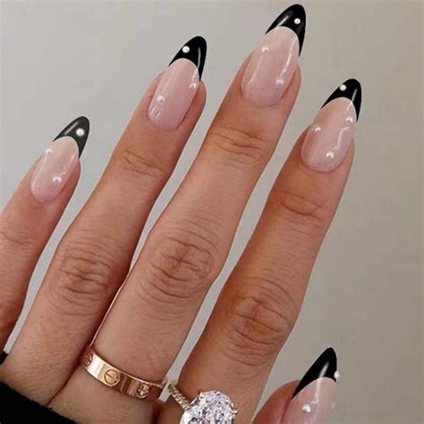 Hkanlre Pink Butterfly Press On Nails Cute Coffin Medium