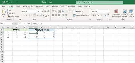 C Mo Obtener El Valor Absoluto De Un N Mero O Matriz En Excel