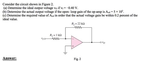 Solved Consider The Circuit Shown In Figure 2 A Determine Chegg