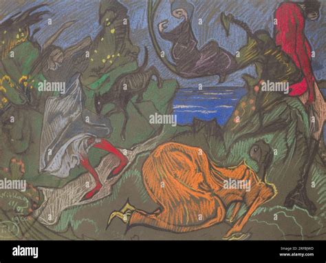 Composition With Figures Running Around June By Stanis Aw