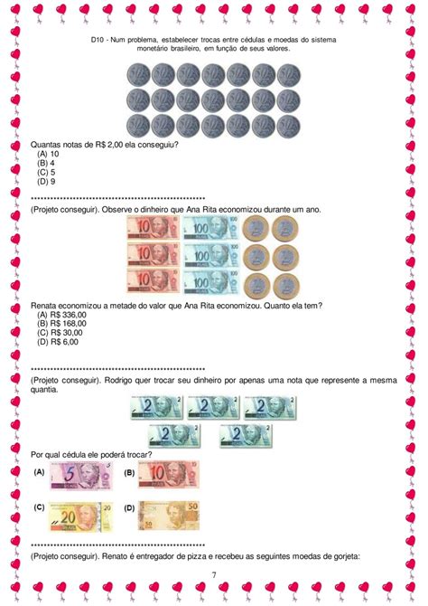 Atividades Com O Sistema MonetÁrio 1º Ano 35e 19c