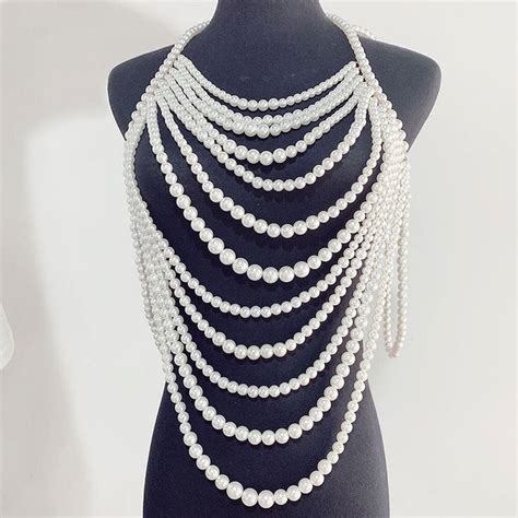 Multilayer Pearl Body Chain Body Chain Body Chain Jewelry Pearl