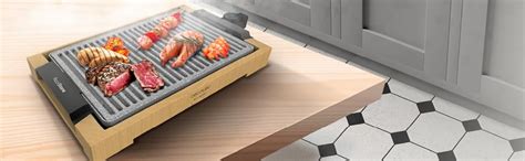 Cecotec Plancha de asar eléctrica Tasty Grill 2000 Bamboo LineStone