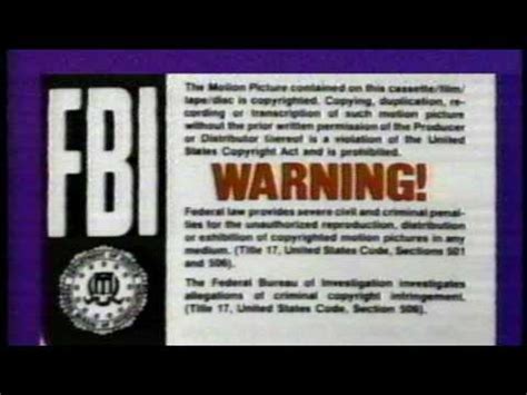 Fbi Warning Vhs Colors